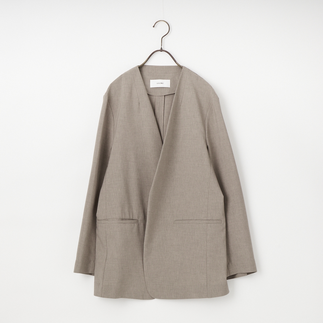 USINE [ユジーヌ] 機能素材ノーカラージャケット [21267055]