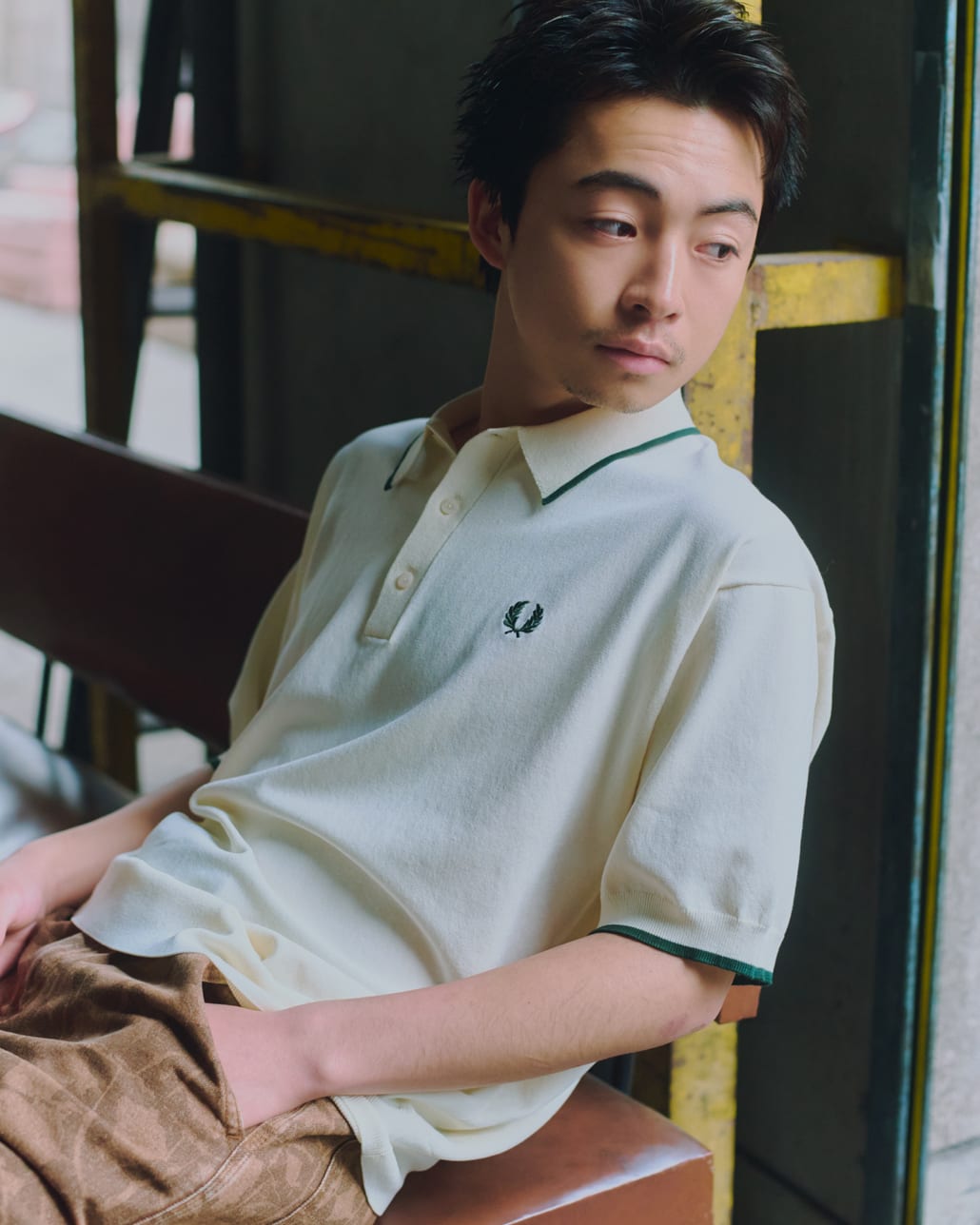 FRED PERRY [フレッドペリー] 別注 シングルティップライン サマーニットポロシャツ [FPM-26S-024JF]のコーディネートです。
