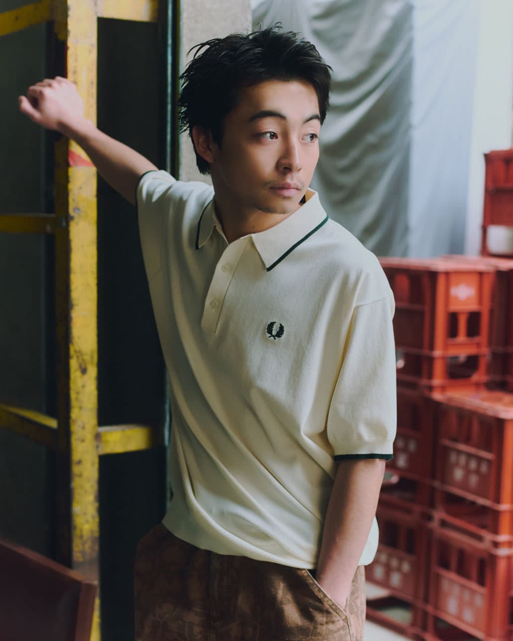 FRED PERRY [フレッドペリー] 別注 シングルティップライン サマーニットポロシャツ [FPM-26S-024JF]のコーディネートです。