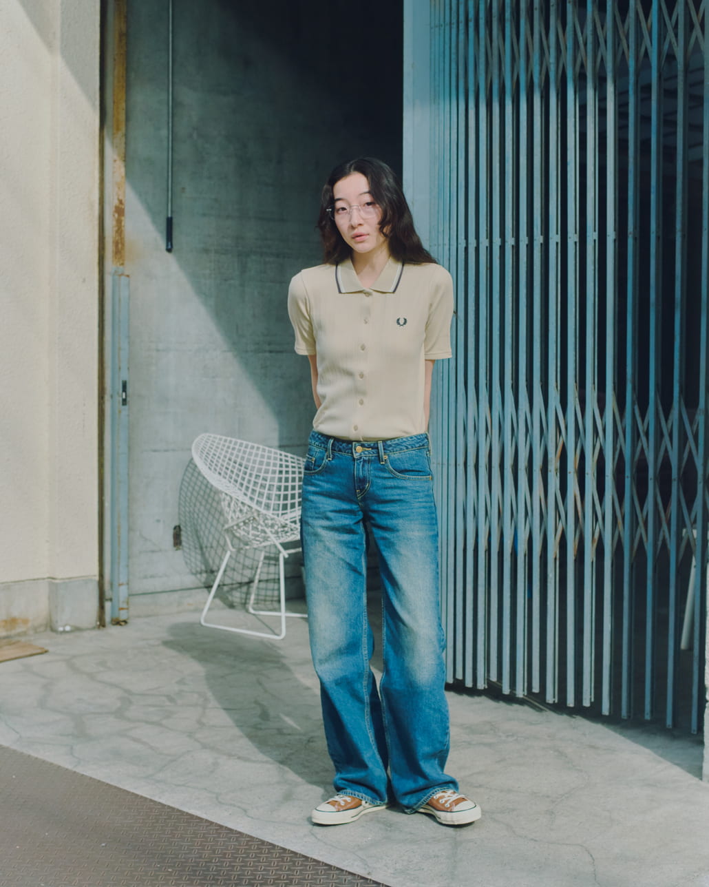 FRED PERRY [フレッドペリー] 別注 ツインティップライン リブポロシャツ [FPW-26S-033JF]のコーディネートです。